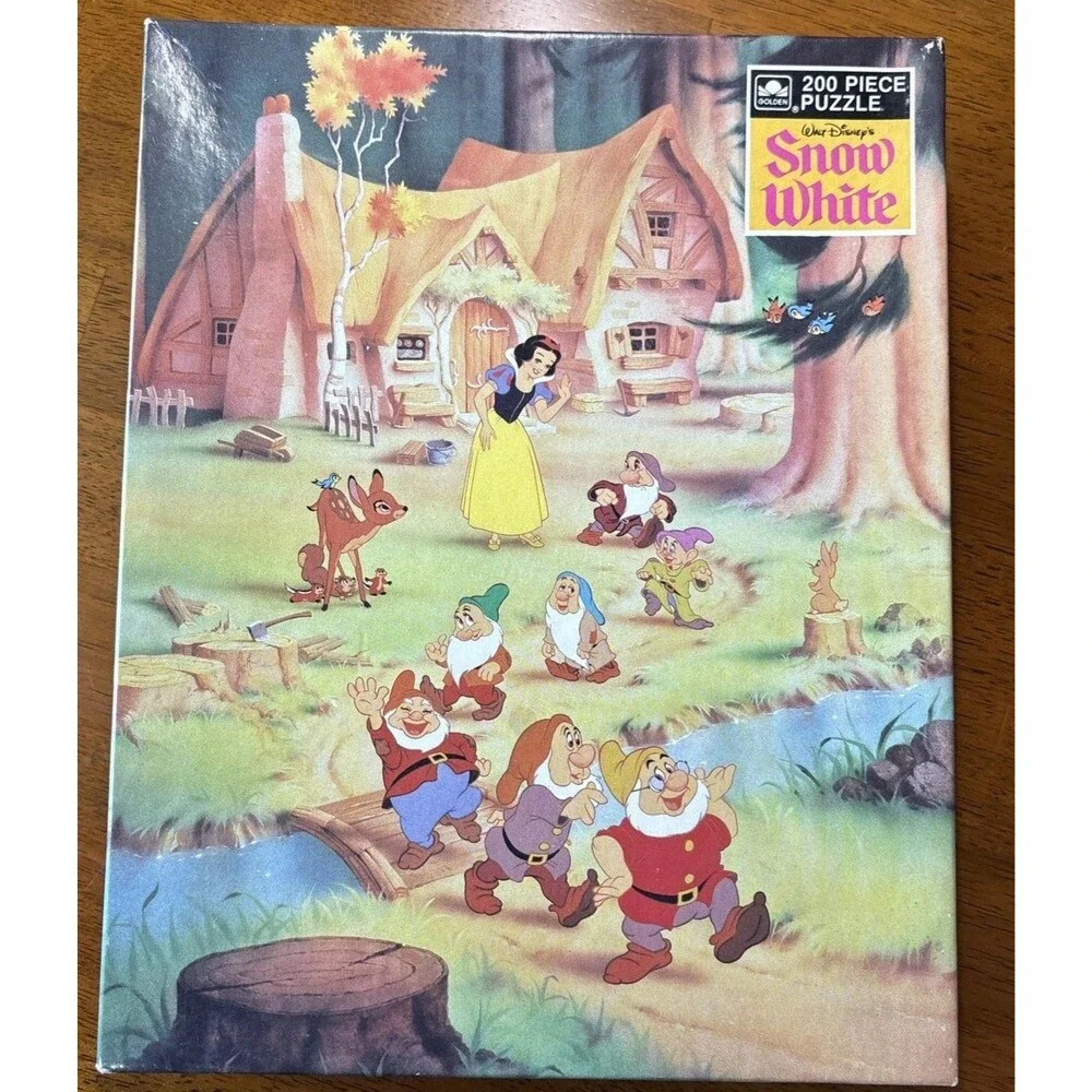 2 Disney Puzzles  200 Piece- VNTG  Snow White, Princess & Characters